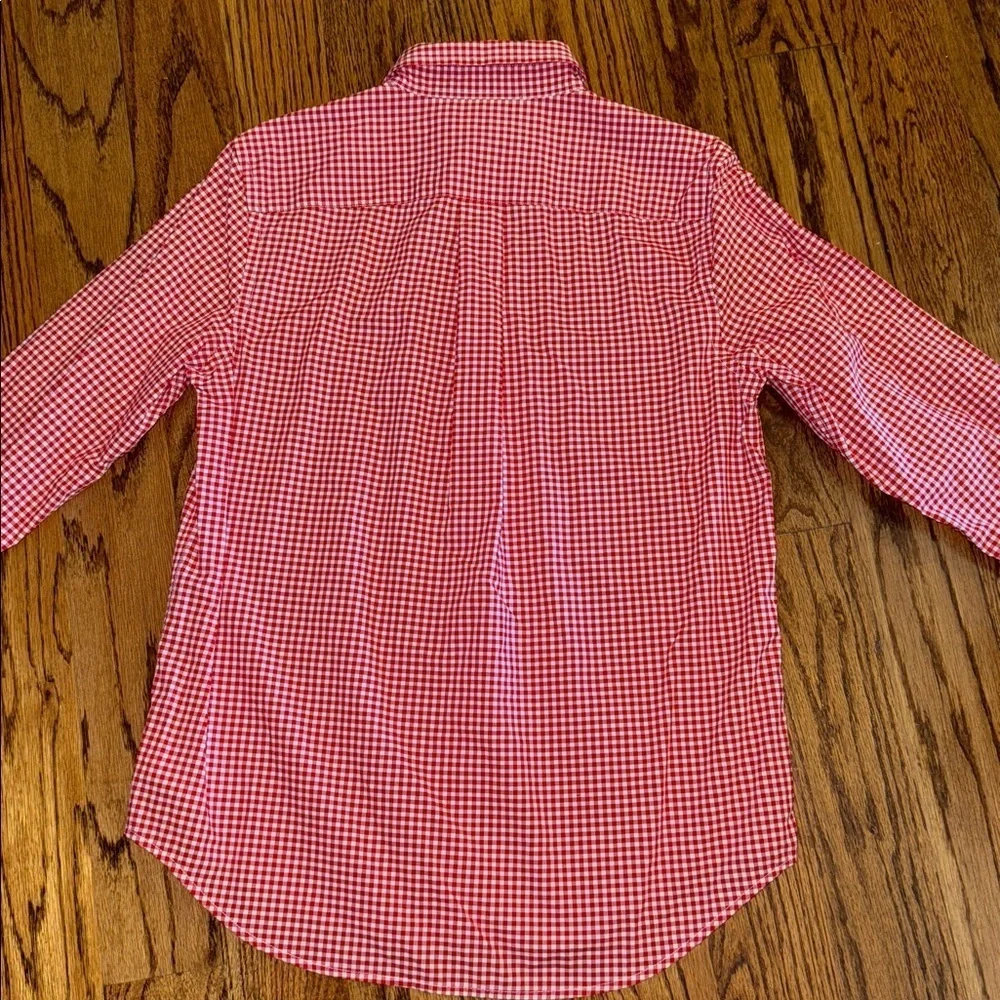 Ralph Lauren boys oxford shirt red/white gingham sizes small, medium & large